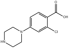 2-Chloro-4-piperazinobenzoic Acid Struktur