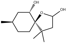 1-Oxaspiro[4.5]decane-2,6-diol, 4,4,8-trimethyl-, (5R,6S,8R)- (9CI) Struktur