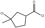 Cyclopentanecarbonyl chloride, 3-chloro-3-methyl- (9CI) Struktur