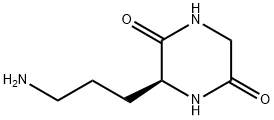 2,5-Piperazinedione,3-(3-aminopropyl)-,(S)-(9CI) Struktur