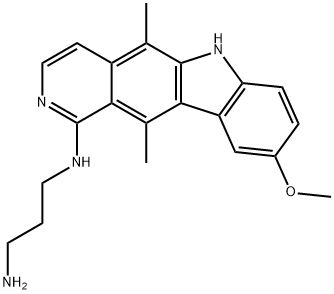 1-(amino-3-propylamino)-5,11-dimethyl-9-methoxy-6H-pyrido(4,3-b)carbazole Struktur