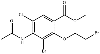 Methyl 4-(acetylaMino)-3-broMo-2-(2-broMoethoxy)-5-chlorobenzoate Struktur