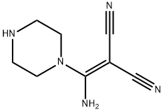 Propanedinitrile, (amino-1-piperazinylmethylene)- (9CI) Struktur