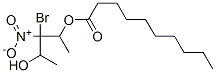 2-bromo-3-hydroxy-1-methyl-2-nitrobutyl decanoate Struktur