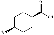 2H-Pyran-2-carboxylicacid,5-aminotetrahydro-,cis-(9CI) Struktur