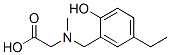 Glycine, N-[(5-ethyl-2-hydroxyphenyl)methyl]-N-methyl- (9CI) Struktur