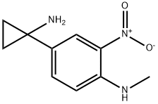 Benzenamine, 4-(1-aminocyclopropyl)-N-methyl-2-nitro- Struktur