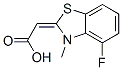 Acetic acid, (4-fluoro-3-methyl-2(3H)-benzothiazolylidene)- (9CI) Struktur