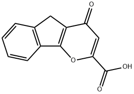 Indeno(1,2-b)pyran-2-carboxylic acid, 4,5-dihydro-4-oxo- Struktur