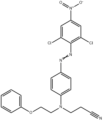 3-[[4-[(2,6-dichloro-4-nitrophenyl)azo]phenyl](2-phenoxyethyl)amino]propiononitrile  Struktur