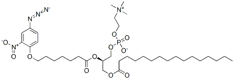 1-palmitoyl-2-(7-(4-azido-2-nitrophenoxy)heptanoyl)-sn-glycero-3-phosphocholine Struktur