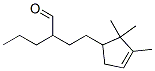 2,2,3-trimethyl-alpha-propylcyclopent-3-enebutyraldehyde Struktur