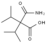 2-Carbamoyl-2-isopropyl-3-methylbutanoic acid Struktur