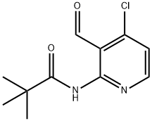 N-(4-Chloro-3-formylpyridin-2-yl)pivalamide Struktur