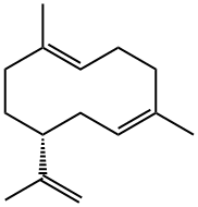 (S,1Z,5E)-1,5-Dimethyl-8-isopropenyl-1,5-cyclodecadiene Struktur