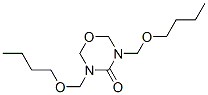 3,5-bis(butoxymethyl)tetrahydro-4H-1,3,5-oxadiazin-4-one Struktur