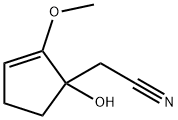 2-Cyclopentene-1-acetonitrile, 1-hydroxy-2-methoxy- (9CI) Struktur