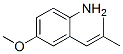 Benzenamine, 4-methoxy-2-(2-methyl-1-propenyl)- (9CI) Struktur