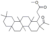 methyl 3-(2-acetyl-2,4b,6a,9,9,10b,12a-heptamethyl-1,3,4,4a,5,6,7,8,10 ,10a,11,12-dodecahydrochrysen-1-yl)propanoate Struktur