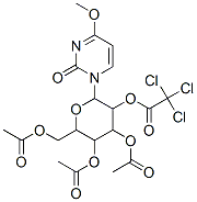 [4,5-diacetyloxy-6-(acetyloxymethyl)-2-(4-methoxy-2-oxo-pyrimidin-1-yl )oxan-3-yl] 2,2,2-trichloroacetate Struktur