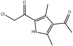 Ethanone, 1-(4-acetyl-3,5-dimethyl-1H-pyrrol-2-yl)-2-chloro- (9CI) Struktur