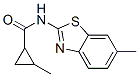 Cyclopropanecarboxamide, 2-methyl-N-(6-methyl-2-benzothiazolyl)- (9CI) Struktur