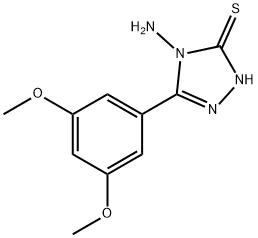 4-AMINO-5-(3,5-DIMETHOXYPHENYL)-4H-1,2,4-TRIAZOLE-3-THIOL Struktur