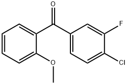 4-CHLORO-3-FLUORO-2'-METHOXYBENZOPHENONE Struktur