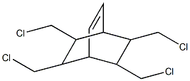 5-exo,6-endo,7-exo,8-endo-5,6,7,8-tetra(chloroMethyl)-bicyclo[2.2.2]oct-2-ene Struktur