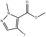 4-Iodo-1-methyl-1H-pyrazole-5-carboxylic acid methyl ester Struktur