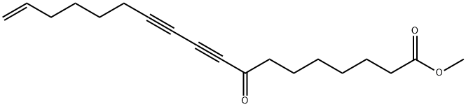 8-Oxo-17-octadecene-9,11-diynoic acid methyl ester Struktur