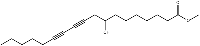 8-Hydroxy-10,12-octadecadiynoic acid methyl ester Struktur