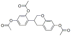 4-[7-(Acetyloxy)-3,4-dihydro-2H-1-benzopyran-3-yl]-1,3-benzenediol diacetate Struktur