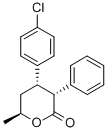 (3-alpha,4-alpha,6-beta)-Tetrahydro-4-(4-chlorophenyl)-6-methyl-3-phen yl-2H-pyran-2-one Struktur