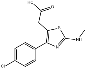 [4-(4-Chloro-phenyl)-2-methylamino-thiazol-5-yl]-acetic acid Struktur