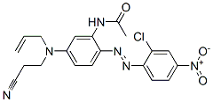 N-[2-[(2-chloro-4-nitrophenyl)azo]-5-[(2-cyanoethyl)allylamino]phenyl]acetamide  Struktur