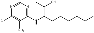 RAC ERYTHRO-3-(5-AMINO-6-CHLOROPYRIMIDIN-4-YLAMINO)-NONAN-2-OL Struktur