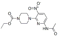 4-(6-Acetylamino-3-nitro-2-pyridyl)-1-piperazinecarboxylic acid ethyl ester Struktur