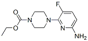 4-(6-Amino-3-fluoro-2-pyridyl)-1-piperazinecarboxylic acid ethyl ester Struktur