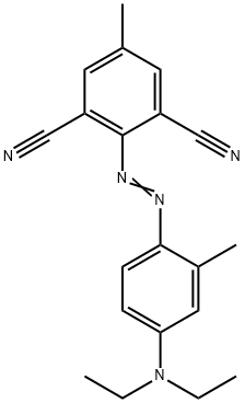 2-[[4-(diethylamino)-2-methylphenyl]azo]-5-methylbenzene-1,3-dicarbonitrile Struktur