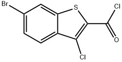 6-BROMO-3-CHLORO-BENZO[B]THIOPHENE-2-CARBONYL CHLORIDE Struktur