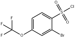 2-Bromo-4-(trifluoromethoxy)benzene-1-sulfonyl chloride Struktur