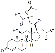 11beta-hydroxypregn-4-ene-3,20-dione 17-acetate 21-(2-acetoxypropionate) Struktur