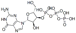 Guanosine 3'-triphosphoric acid Struktur