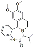 5,9,10,14b-Tetrahydro-12,13-dimethoxy-7-isopropylisoquino[2,1-d][1,4]benzodiazepin-6(7H)-one Struktur