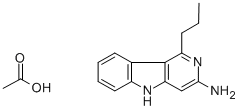 3-Amino-1-propyl-5H-pyrido(4,3-b)indole acetate Struktur