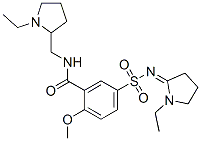 N-[(1-Ethyl-2-pyrrolidinyl)methyl]-5-[(1-ethylpyrrolidin-2-ylidene)sulfamoyl]-2-methoxybenzamide Struktur