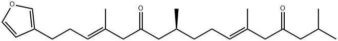 (6E,14E)-17-(3-Furyl)-2,6,10,14-tetramethyl-6,14-heptadecadiene-4,12-dione Struktur