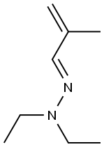 2-Methylpropenal diethylhydrazone Struktur