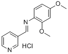 Benzenamine, 2,4-dimethoxy-N-(3-pyridinylmethylene)-, monohydrochlorid e Struktur